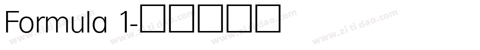 Formula 1字体转换